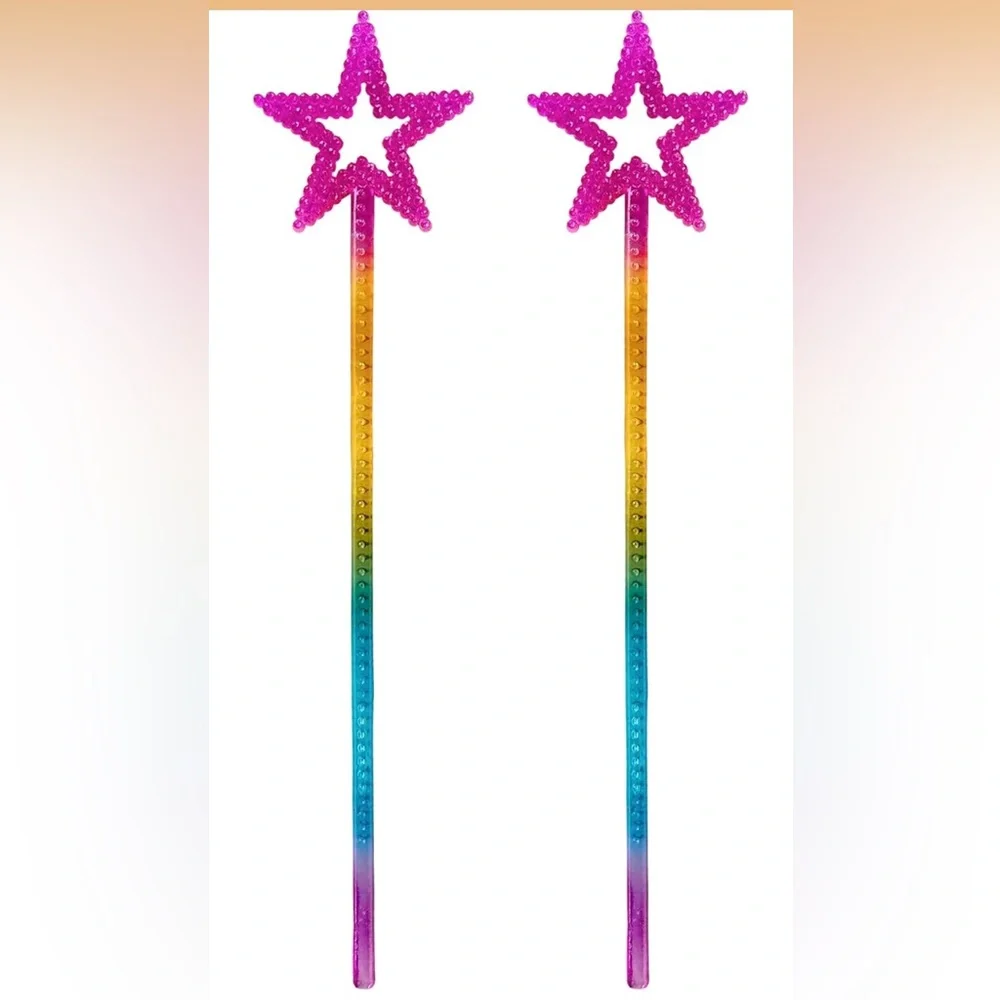 Set of 12 Brand New Colorful Gradient Princess Wands